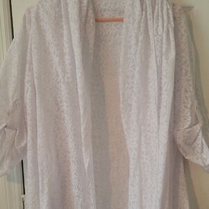 Coldwater Creek White Textured Cardigan